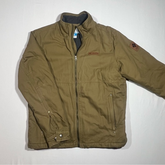Columbia Men's Tan Jacket, Sherpa Lined, Size Medium - Picture 1 of 6